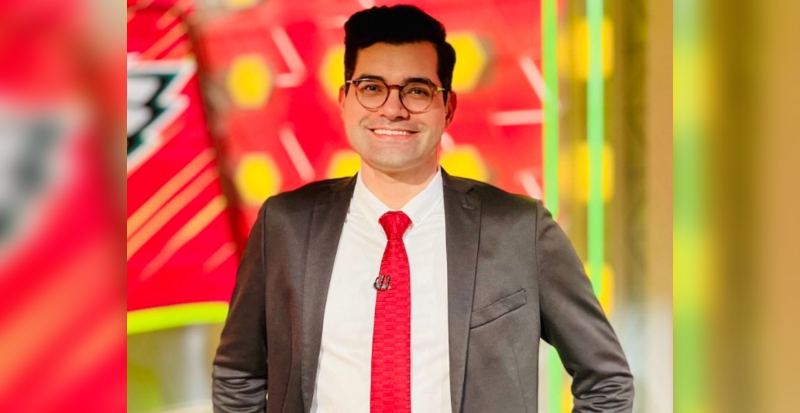 Anthony Curti comentando futebol americano