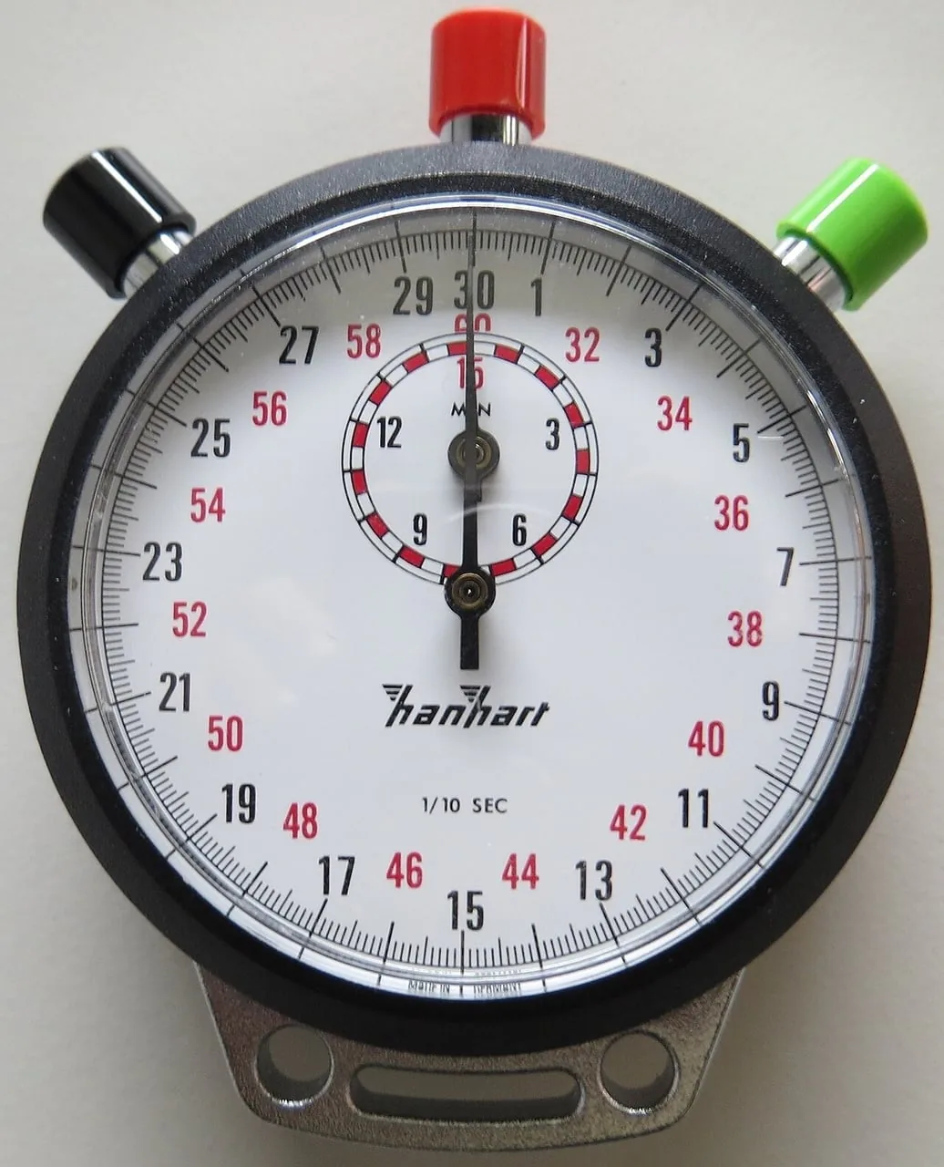 A mechanical stopwatch.